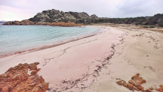 The rose-tinted shores of Budelli, between Corsica and Sardinia in Italy