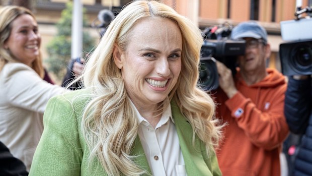 Rebel Wilson arrives at the Federal Court on Wednesday 29th April 2026.