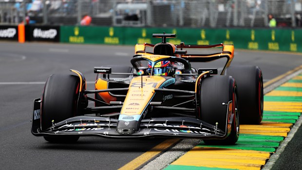 Oscar Piastri in action during qualifying ahead of the Australian Grand Prix.