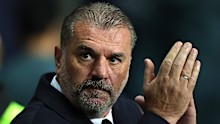 Ange Postecoglou looks on during Tottenham's match with Coventry.