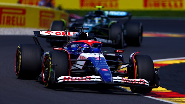 Daniel Ricciardo of Australia driving the (3) Visa Cash App RB VCARB 01 on track during the F1 Grand Prix of Belgium at Circuit de Spa-Francorchamps on July 28, 2024 in Spa, Belgium. (Photo by Dean Mouhtaropoulos/Getty Images)
