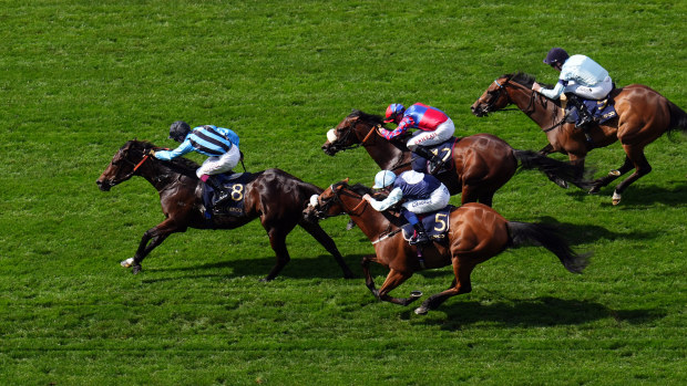 Asfoora ridden by Oisin Murphy on their way to winning the King Charles III Stakes.