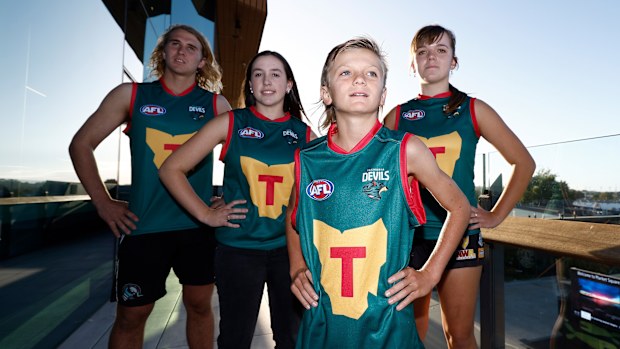 The new Tassie Devils jumper is the state jumpee they have been donning since 1908.