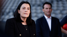 MELBOURNE, AUSTRALIA - AUGUST 28: Newly appointed AFL Executive General Manager Football Laura Kane speaks with media during an AFL Media Opportunity at Marvel Stadium on August 28, 2023 in Melbourne, Australia. (Photo by Michael Willson/AFL Photos via Getty Images)