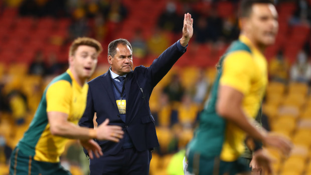 Wallabies coach Dave Rennie at Suncorp Stadium.