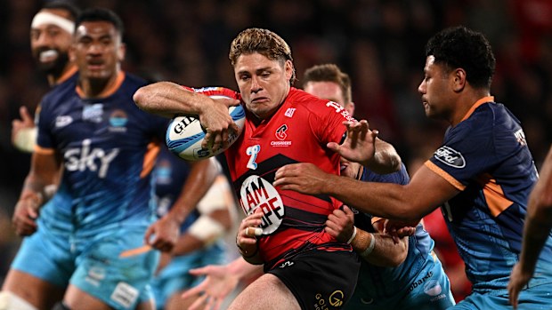 James O'Connor of the Crusaders charges forward.
