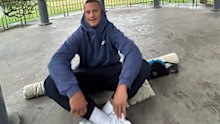 Former NRL player Kane Evans has been sleeping rough.