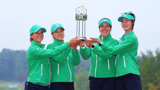Stephanie Kyriacou, Minjee Lee, Hannah Green and Grace Kim of Australia Team.