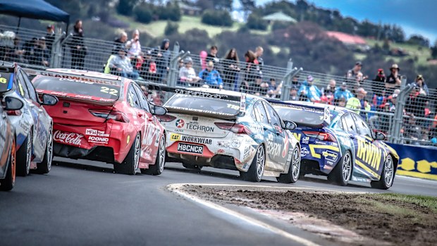 Matt Chahda on track in the Caltex Young Stars Wildcard at the Bathurst 1000.