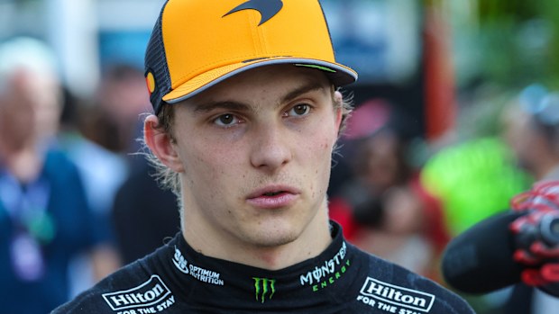 Oscar Piastri speaking to media after a collision with teammate Lando Norris in the Canadian Grand Prix.
