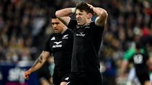 Beauden Barrett of New Zealand at Sky Stadium in Wellington.