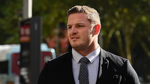 Former NRL player George Burgess arrives at Downing Centre Local Court on March 11