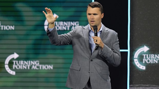 Turning Point USA Founder Charlie Kirk speaks at The Believers' Summit 2024 at a Turning Point Action event in West Palm Beach, Fla., July 26, 2024. (AP Photo/Lynne Sladky, File)