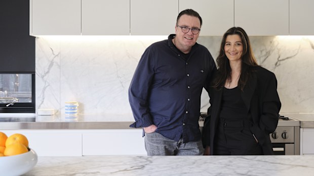 Teage Ezard with his wife Tina last year.