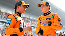 McLaren teammates Lando Norris and Oscar Piastri talk ahead of the Chinese Grand Prix. 