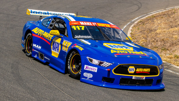 Jett Johnson in the No.117 Ford Mustang.