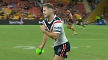 Sam Walker celebrates after his late conversion. 