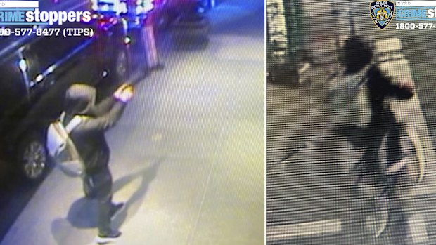 This combination of images provided by the New York City Police Department shows the suspect sought in the the killing of UnitedHealthcare CEO Brian Thompson outside a Manhattan hotel where the health insurer was holding an investor conference, Wednesday, Dec. 4, 2024. (New York City Police Department via AP)