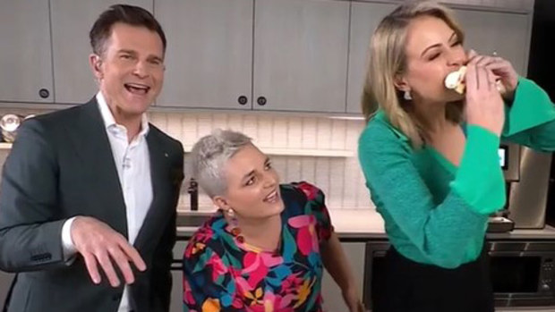 Today Extra's Sylvia Jeffreys tried the strawberry and cream brioche sandwich.
