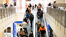 Shoppers return to Liverpool Westfield shopping centre in droves, on the second day of Sydney's lockdown restrictions easing.