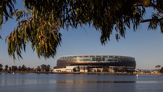The stadium seen from East Perth. (AAP)