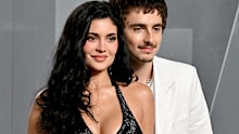 Kylie Jenner and Timothée Chalamet attend the 2026 Vanity Fair Oscar Party hosted by Mark Guiducci at Los Angeles County Museum of Art on March 15, 2026 in Los Angeles, California.