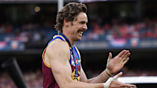 Joe Daniher receives his 2024 premiership medal.