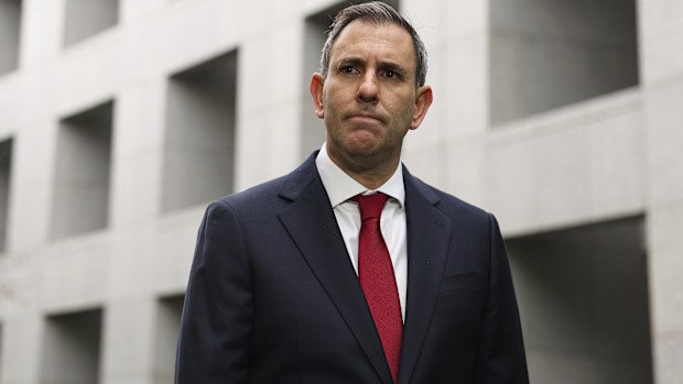 Treasurer Dr Jim Chalmers addresses the media at a doorstop interview at Parliament House in Canberra on Wednesday 30 July 2025.  