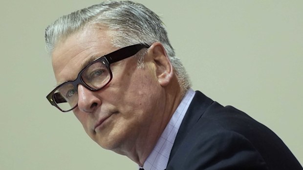 Actor Alec Baldwin attends his trial for involuntary manslaughter for the 2021 fatal shooting of cinematographer Halyna Hutchins during filming of the Western movie "Rust," Friday, July 12, 2024, at Santa Fe County District Court.