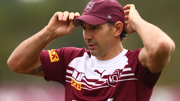 Maroons coach Billy Slater during a Queensland Maroons State of Origin Training Session at Sanctuary Cove on June 01, 2024 in Gold Coast, Australia. (Photo by Chris Hyde/Getty Images)