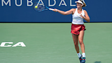 SAN JOSE, CALIFORNIA - AUGUST 07: Coco Vandeweghe of the United States returns a shot to Darija Jurak of Croatia and Andreja Klepac of Slovenia in the doubles semifinals on day 6 of the Mubadala Silicon Valley Classic at Spartan Tennis Complex on August 07, 2021 in San Jose, California. (Photo by Thearon W. Henderson/Getty Images)