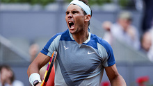 MADRID, SPAIN - MAY 5: Mutua Madrid Open Rafael Nadal during the   Mutua Madrid Open on May 5, 2022 in Madrid Spain (Photo by David S. Bustamante/Soccrates/Getty Images)