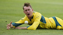 Australia's Marnus Labuschagne drops India's Shubman Gill.