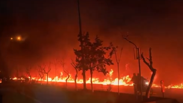 Fires raged across Tehran as US and Israeli airstrikes continued.