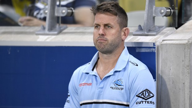 Sharks assistant coach Josh Hannay in 2023.