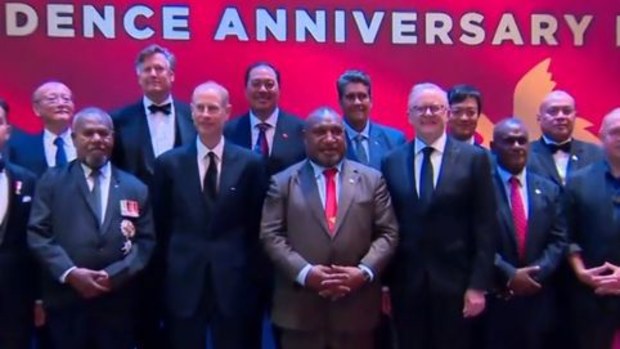 Anthony Albanese has landed in Papua New Guinea, where he's expected to sign a critical defence treaty