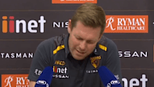 Mitchell became aggitated and emotional speaking on the matter.