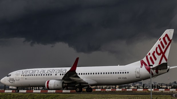 A Virgin Aircraft at Sydney's Kingsford Smith Airport. The company is launching a vaccination contest.