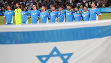 PARIS, FRANCE - JULY 24: Players of Team Israel line up prior to the Men's group D match between Mali and Israel during the Olympic Games Paris 2024 at Parc des Princes on July 24, 2024 in Paris, France. (Photo by Carl Recine/Getty Images)