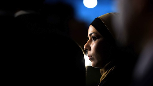 Islamic community member Mariam Veiszadeh at a press conference on the federal government's proposed counter-terrorism laws.