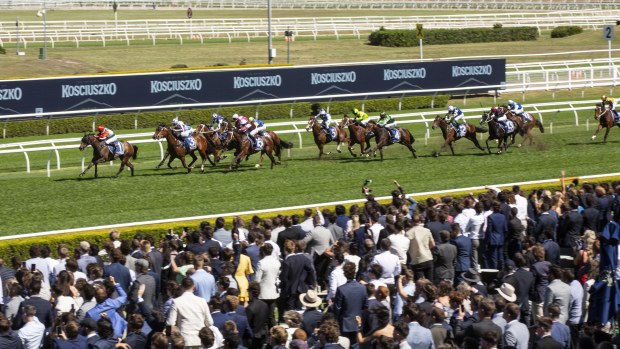 The crowd at Royal Randwick to watch Art Cadeau win the Kosciuszko in October.