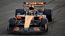 McLaren's Oscar Piastri on track ahead of the Singapore Grand Prix at the Marina Bay Street Circuit.