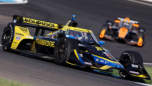 Cropped: Colton Herta (#26 Andretti Autosport) during the NTT INDYCAR Series Gallagher Grand Prix on July 30, 2022 at Indianapolis Motor Speedway Road Course in Indianapolis, Indiana. (Photo by Joe Robbins/Icon Sportswire via Getty Images)