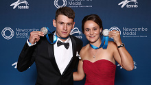 Alex de Minaur and Ash Barty shared the Newcombe Medal in 2018.