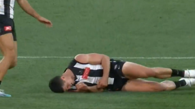 Scott Pendlebury looked in agony on Sunday night.
