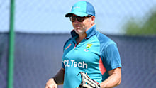 Australian coach Brad Hodge during a net session for the ICC Men's T20 Cricket World Cup.