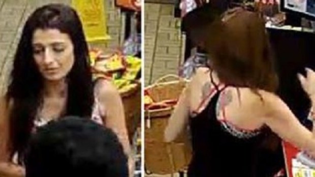 Police are looking for a woman caught on camera using Terri Nelson's credit cards in various stores across Riverside, San Diego.