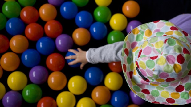 A picture of an unidentified child at a childcare centre.
