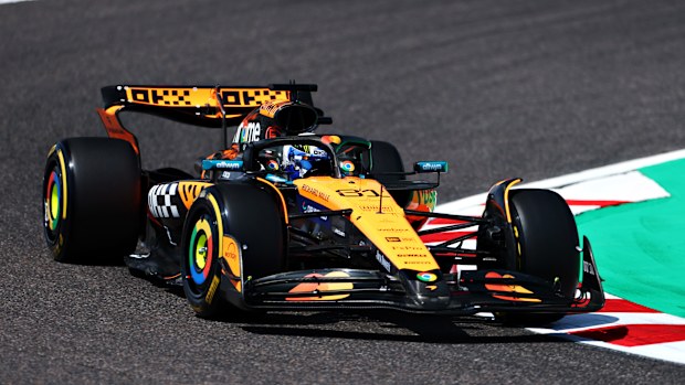 Oscar Piastri of Australia driving the (81) McLaren MCL39 Mercedes on track during final practice ahead of the F1 Grand Prix of Japan at Suzuka Circuit on April 05, 2025 in Suzuka, Japan. (Photo by Sam Bloxham/LAT Images)