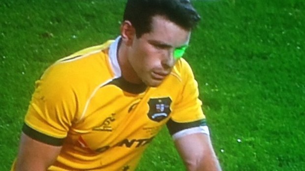 Bernard Foley was targeted by lasers in Mendoza in 2014.